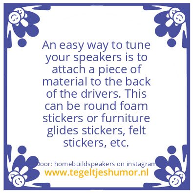 Tegeltje: easy way to tune your speakers