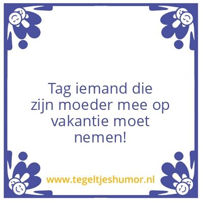 Tegeltje: Vakantie
