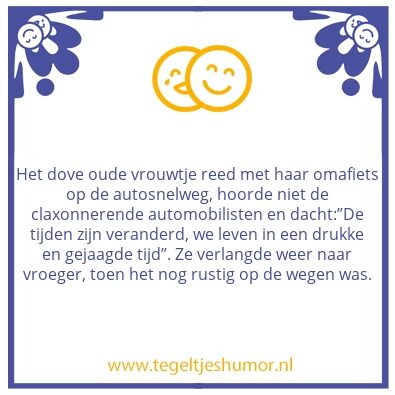 Tegeltje: Het oude vrouwtje â€¦..