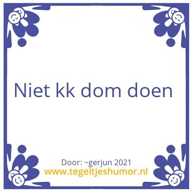 Tegeltje: Ja