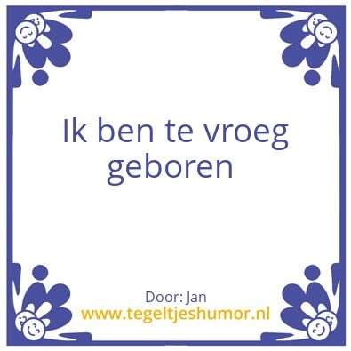 Tegeltje: Ik