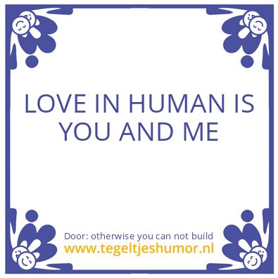 Tegeltje: Time is linear
