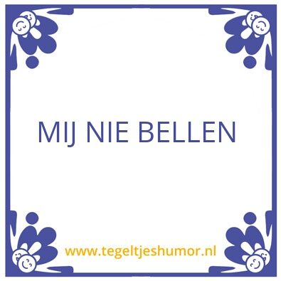 Tegeltje: Calamiteitendienst Oktober