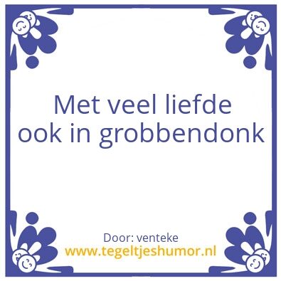 Tegeltje: zomaar