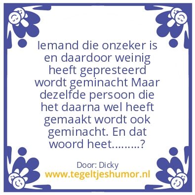 Tegeltje: Even uizoeken