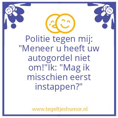 Tegeltje: Autogordel