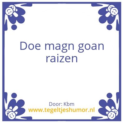 Tegeltje: Reizen