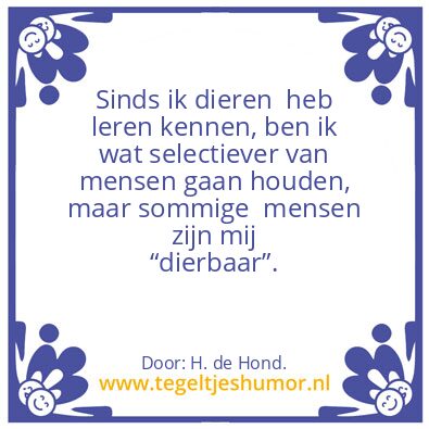 Tegeltje: Sinds…..