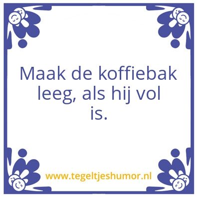 Tegeltje: Koffie