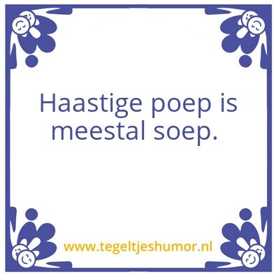 Tegeltje: Spoed