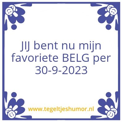 Tegeltje: Beste Belg
