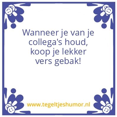 Tegeltje: Gebak!