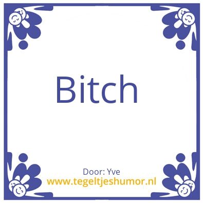 Tegeltje: Bitts