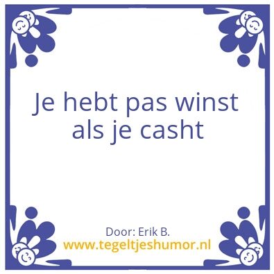 Tegeltje: Cash