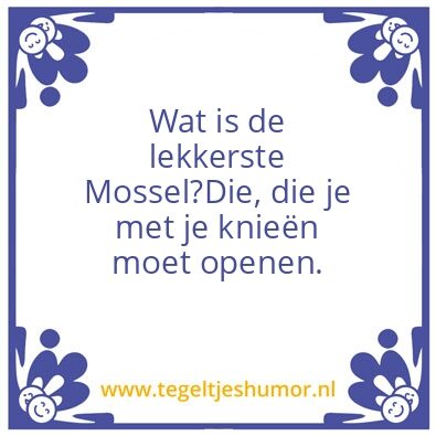 Tegeltje: Mossel