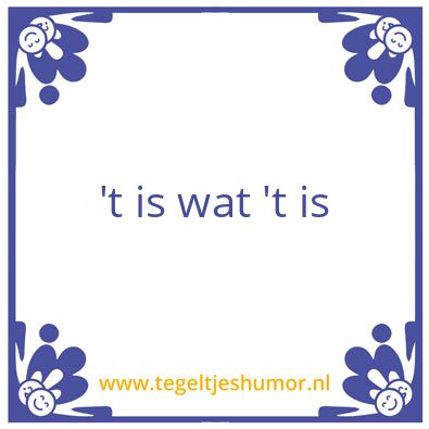 Tegeltje: Acceptatie