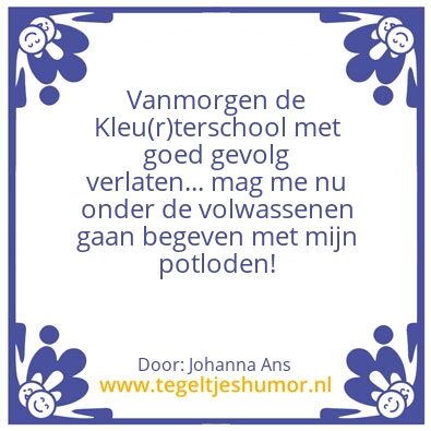 Tegeltje: Geslaagd!!!