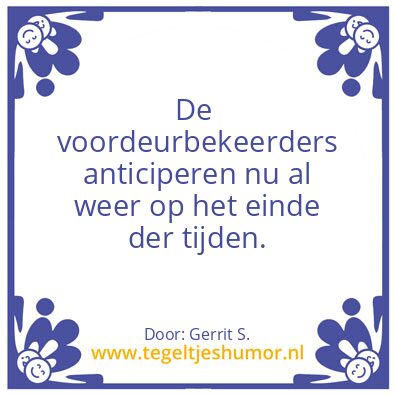 Tegeltje: Ik ben Gerrit.