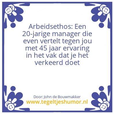 Tegeltje: Werken