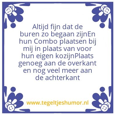 Tegeltje: Bu