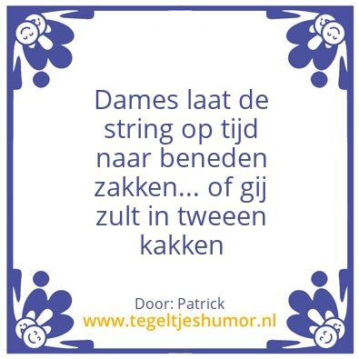 Tegeltje: String