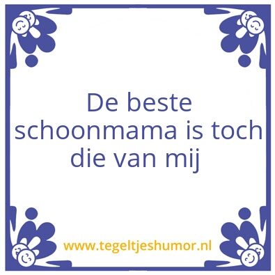 Tegeltje: Beste schoonmam