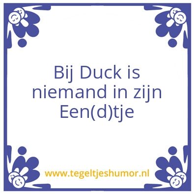 Tegeltje: Stichting Duck