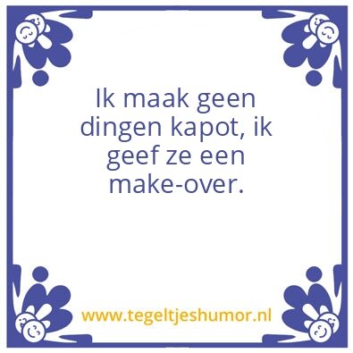 Tegeltje: Kapot