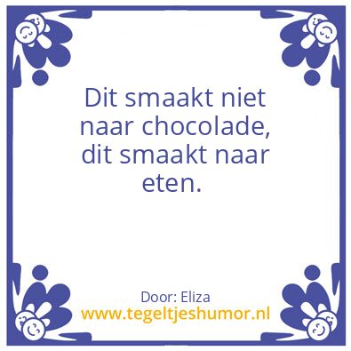 Tegeltje: Eten by Eliza