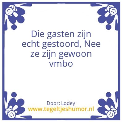 Tegeltje: Vmbo