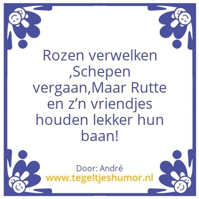 Tegeltje: Onze regering