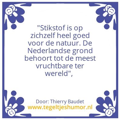 Tegeltje: Natuur is: