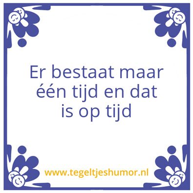 Tegeltje: Tijd