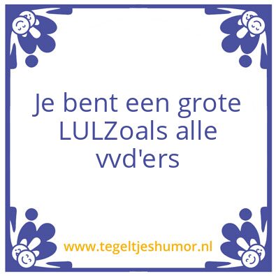 Tegeltje: Lul