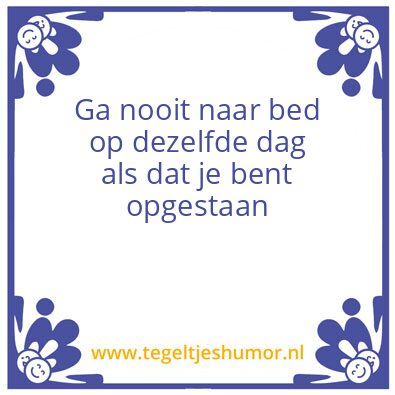 Tegeltje: Bedtijd