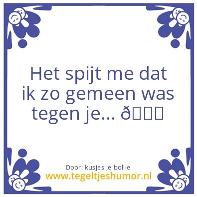 Tegeltje: bolly