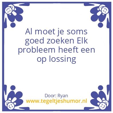Tegeltje: Probleem