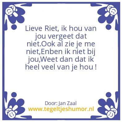 Tegeltje: Liefde