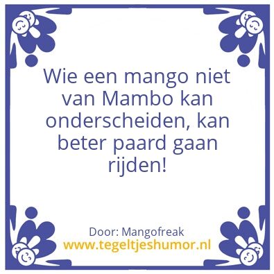 Tegeltje: Mango fruit
