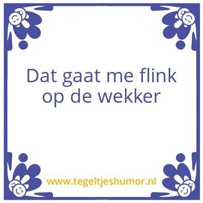 Tegeltje: Wekker