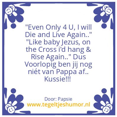 Tegeltje: Vaderliefde