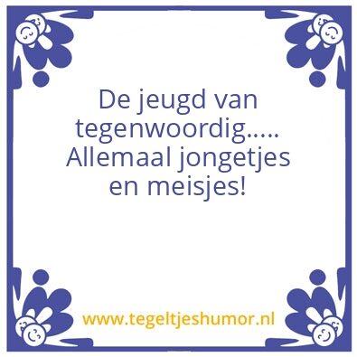 Tegeltje: jeugd