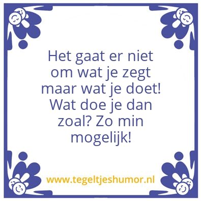 Tegeltje: Visie en motto