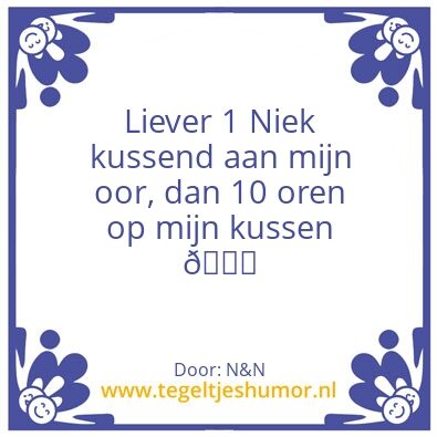 Tegeltje: Verlangen is?