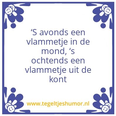 Tegeltje: Vlammetje