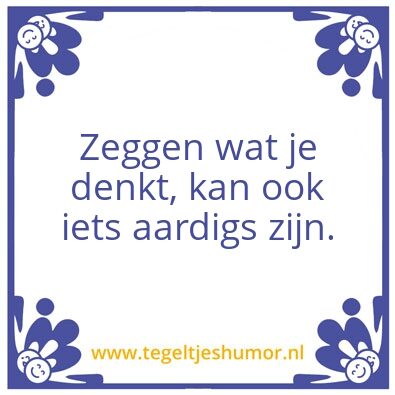 Tegeltje: Zeggen