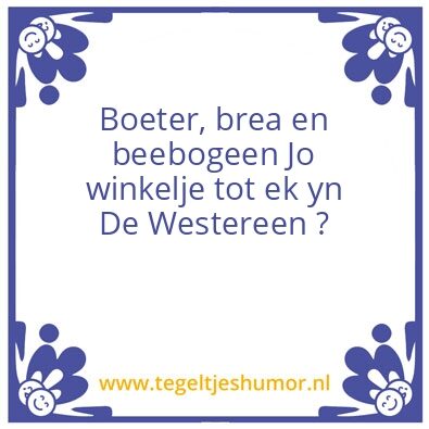 Tegeltje: De Westereen