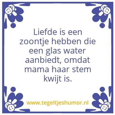 Tegeltje: Liefde is