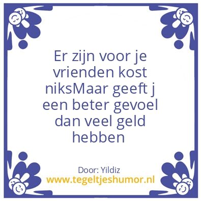 Tegeltje: Vriendschap