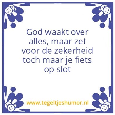 Tegeltje: Op slot